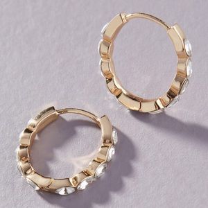 Anthropologie “Delphi Hugger Hoop Earrings” Minimalist Earrings Small Hoops